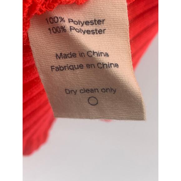 UNBRANDED Women's Neon Orange Ribbed High-Neck Short Sleeve Top SZ XS/S - Picture 8 of 10